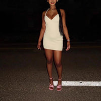 Sleeveless V-Neck Bodycon Dress
